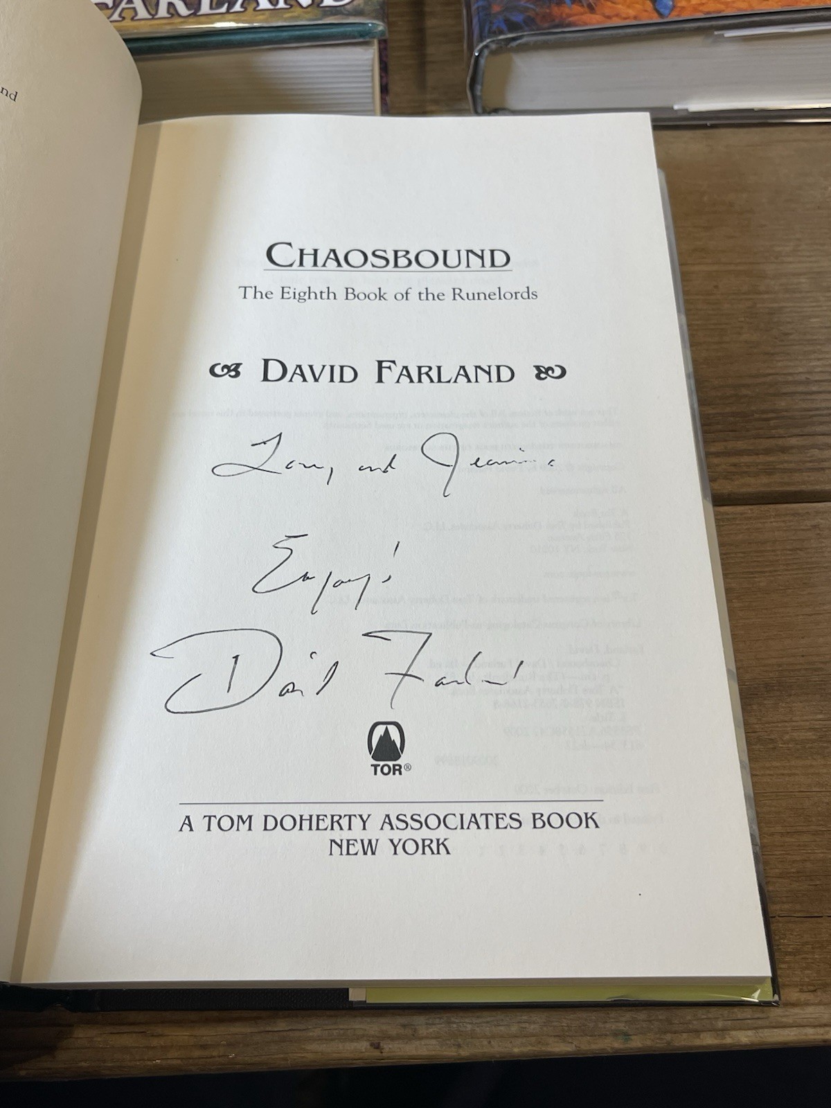 David Farland – Runelords lot Of 5 Book 2,3,4,7, & 8 In The Series SIGNED
