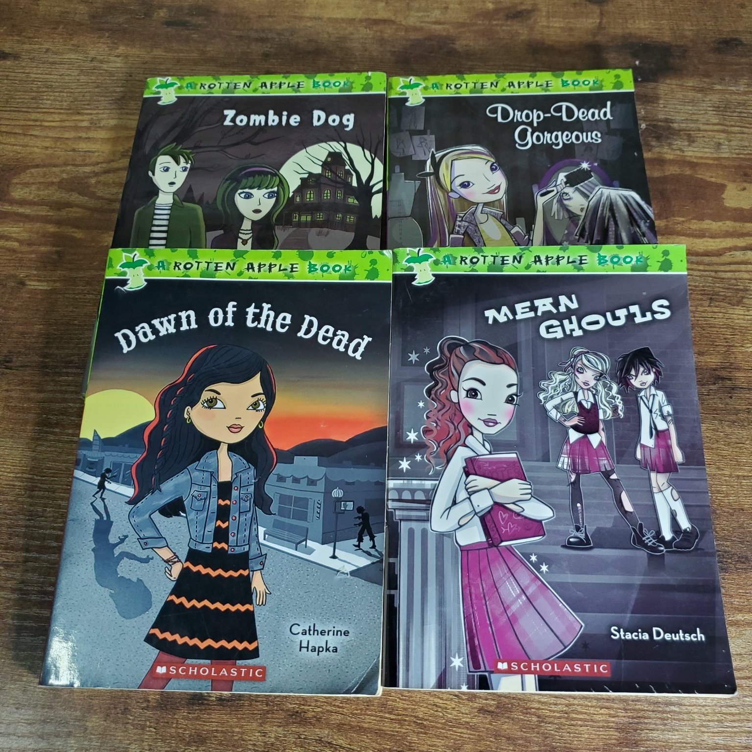 Rotten Apple Books Lot Zombie Dog Drop-Dead Gorgeous Scholastic Horror