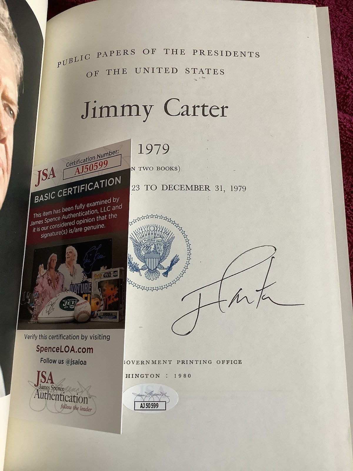 Public Papers of the Presidents U S JIMMY CARTER, 1977-81 9 VOL SET SIGNED JSA
