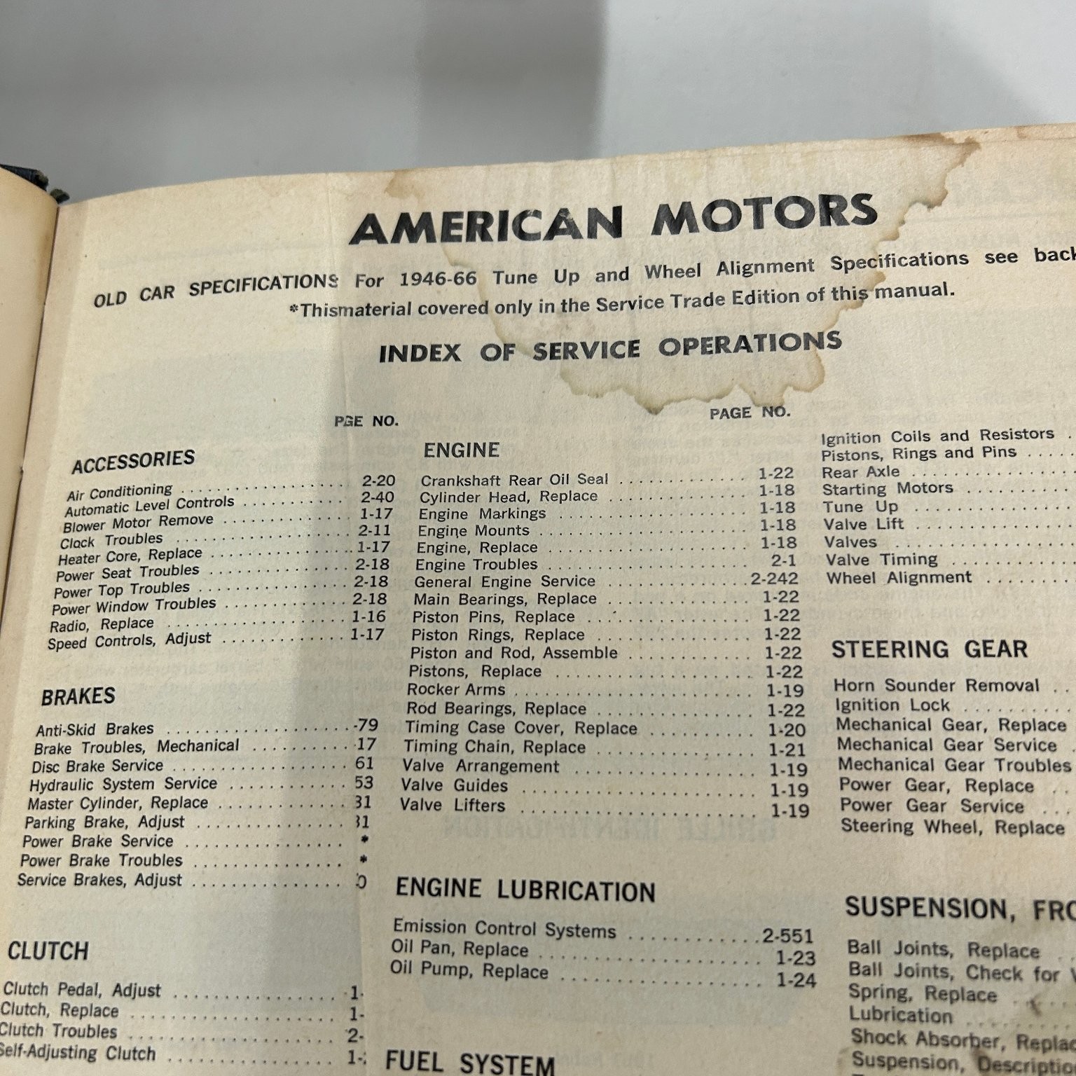 MOTOR’S Auto Repair Manual 1973 36th Ed First Print Automotive MOTOR