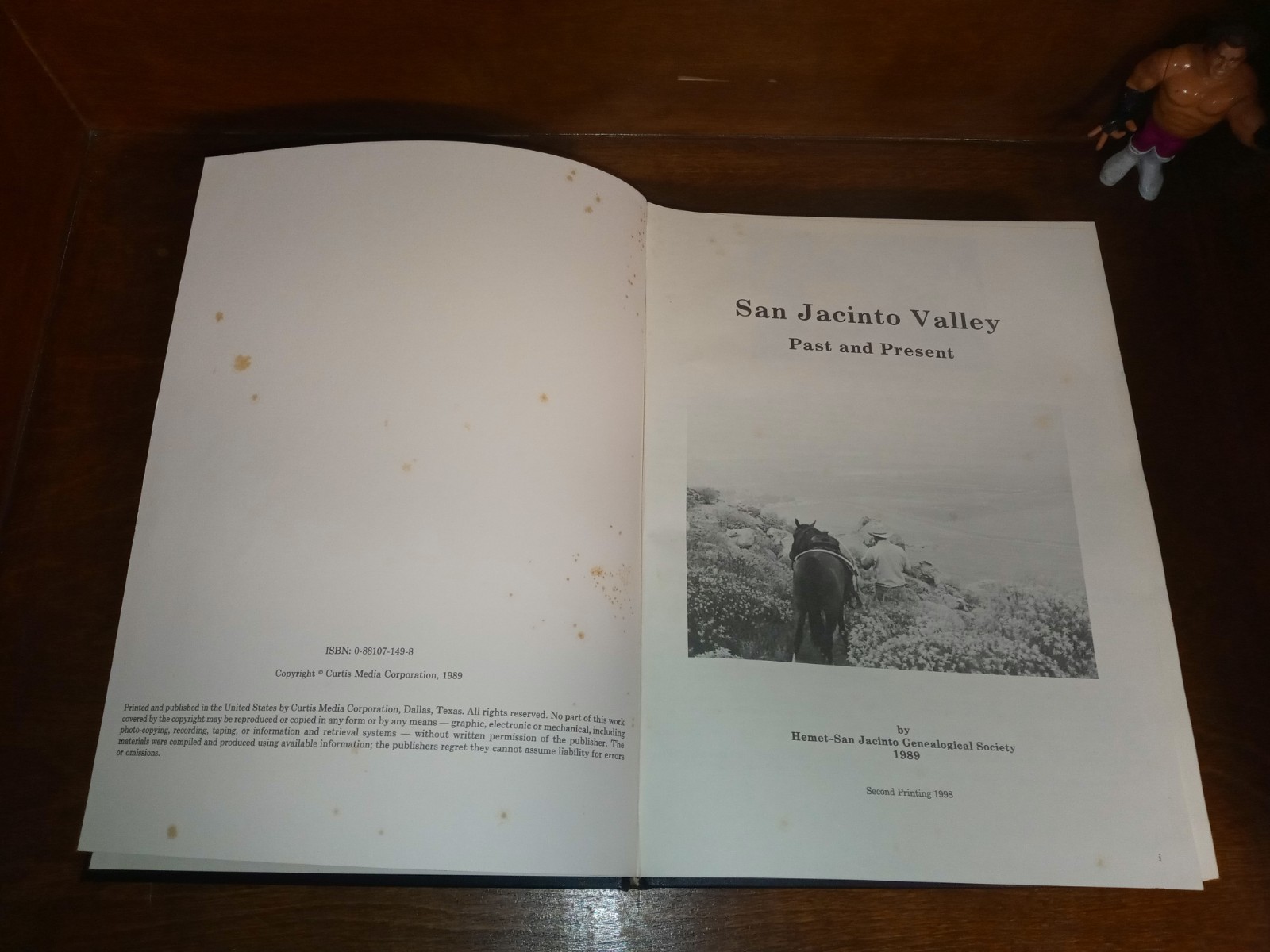 SAN JACINTO VALLEY Past and Present CALIFORNIA Volume I 1989 Hard Cover