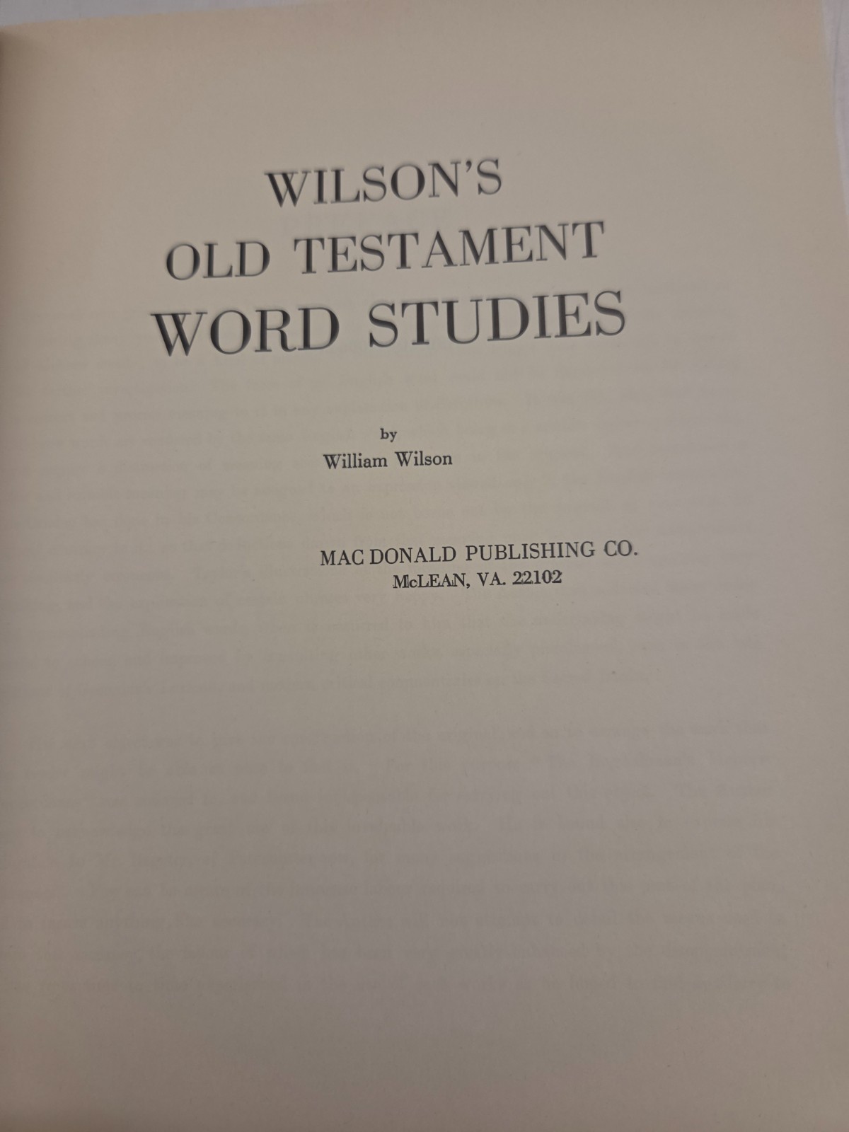 Wilson’s Old Testament Word Studies Unabridged Edition – Sermon Prep, Bible Help