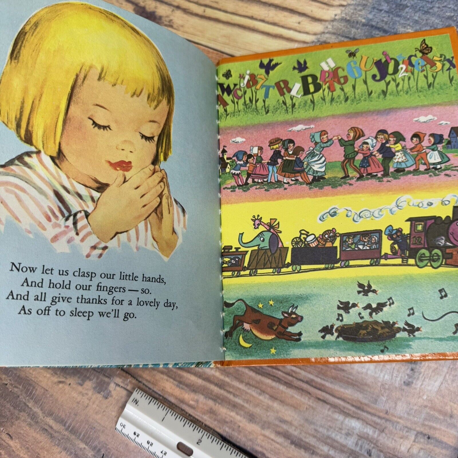 Vintage Ten Little Fingers a Book of Finger Plays Children’s HC 1977
