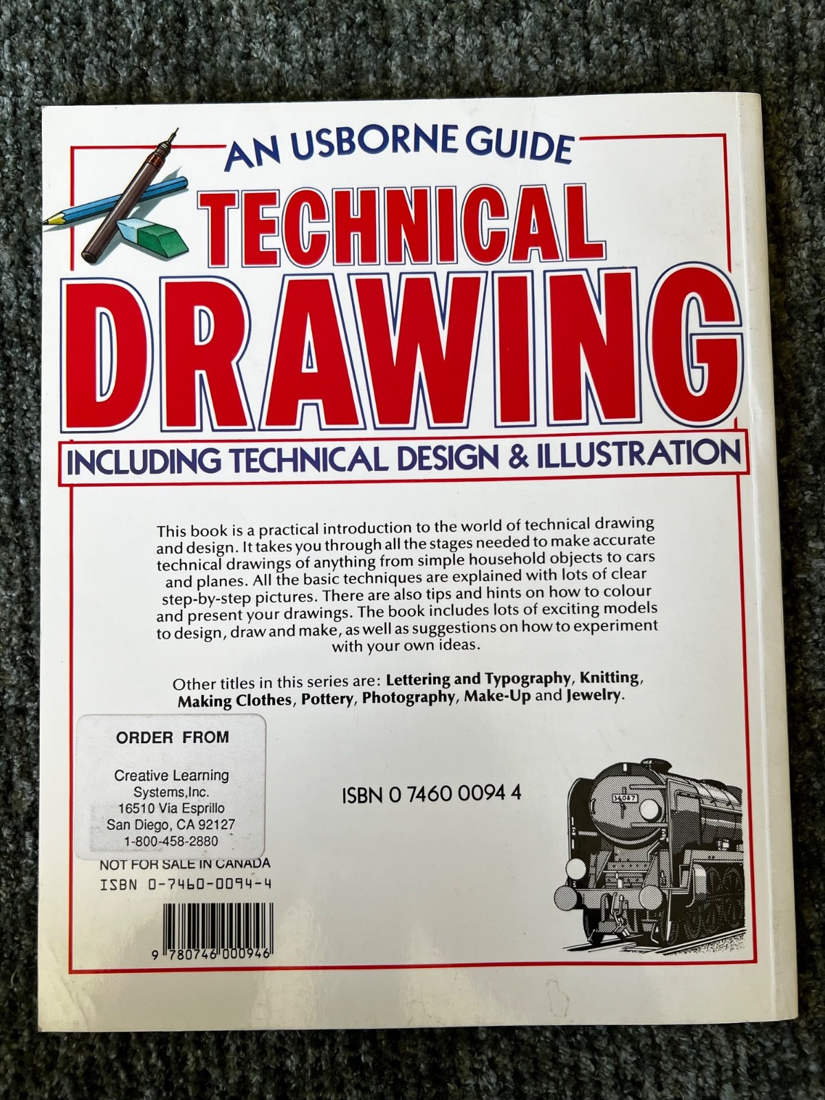 Technical Drawing (Usborne Guide) by Susan Peach 1987. Excellent Cond Ships Free