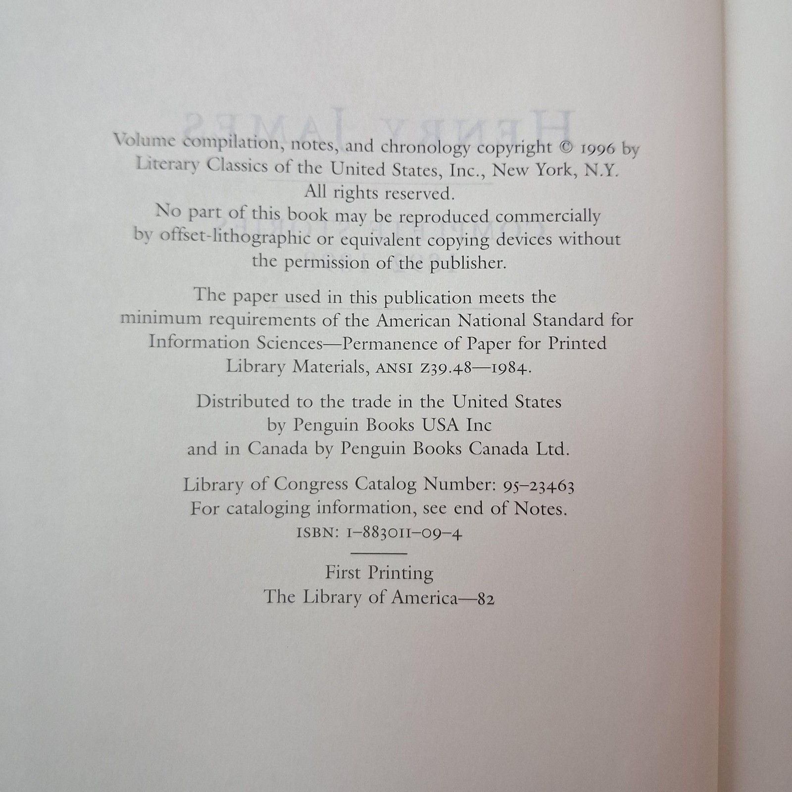 Vintage Henry James Complete Stories 1892-1910 2 Vol Set Library Of America HC