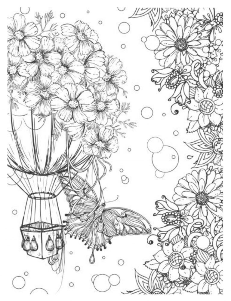 Flowers Best Coloring Book for Adults Teens 108 Pages 8.5 x 11 for All Ages