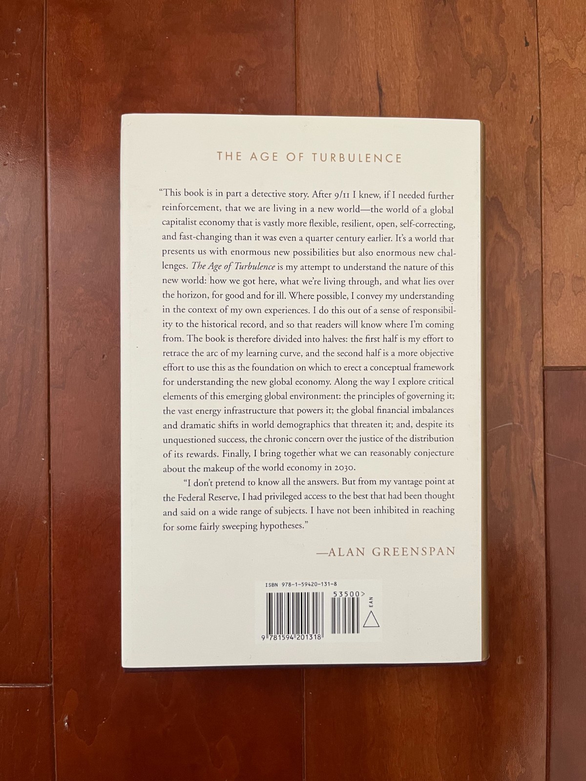 The Age of Turbulence : Adventures in a New World by Alan Greenspan (hardcover)