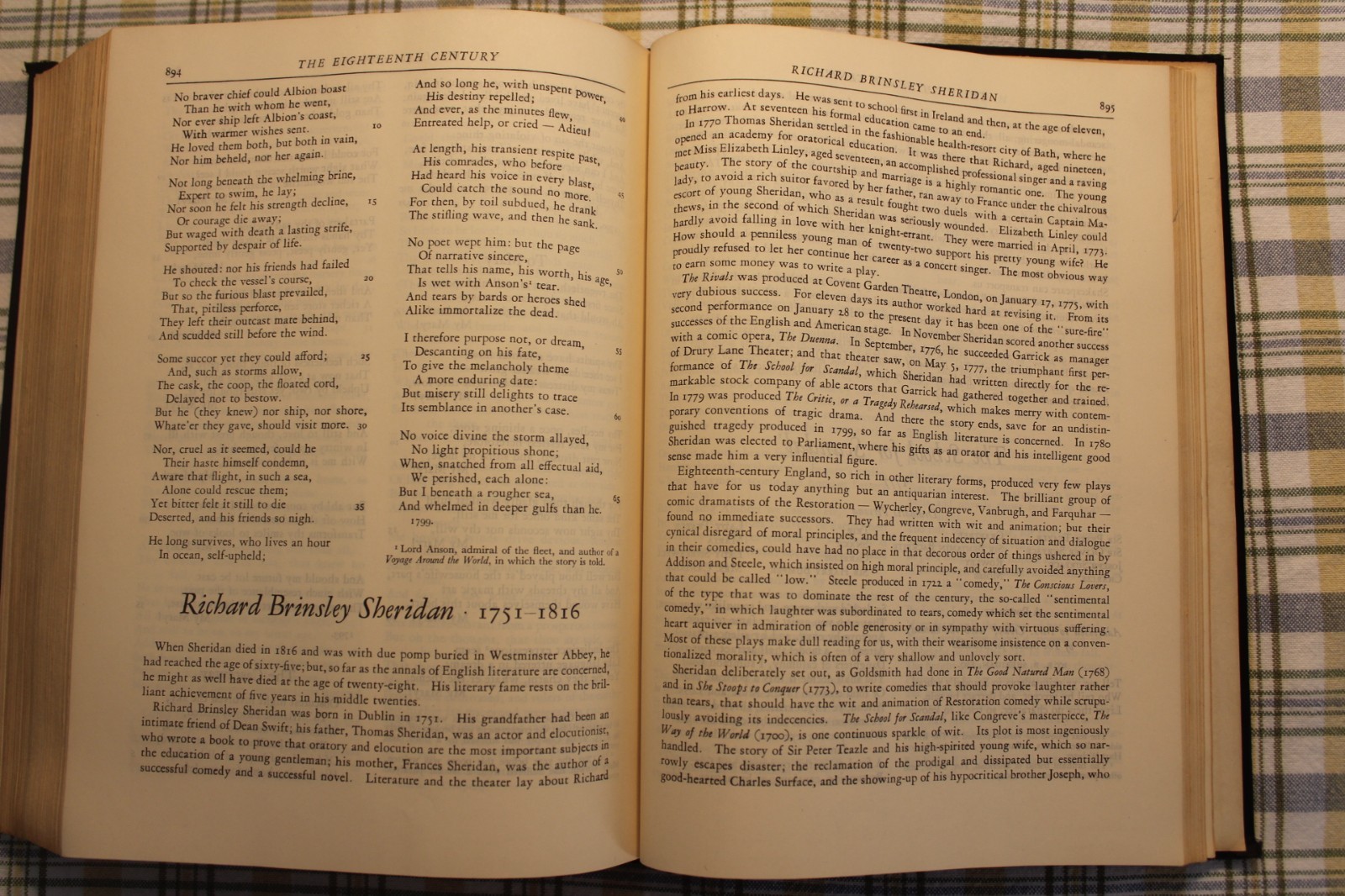 British Poetry and Prose Revised 1938 Houghton Mifflin Company.