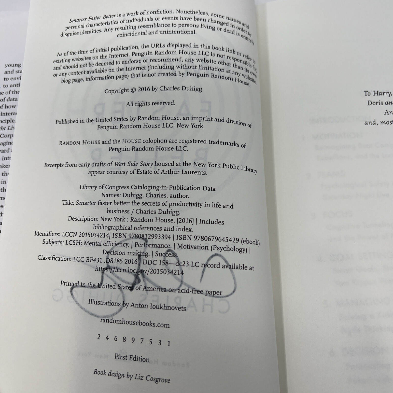 Signed Smarter Faster Better : The Secrets of Being Productive in .. C. Duhigg