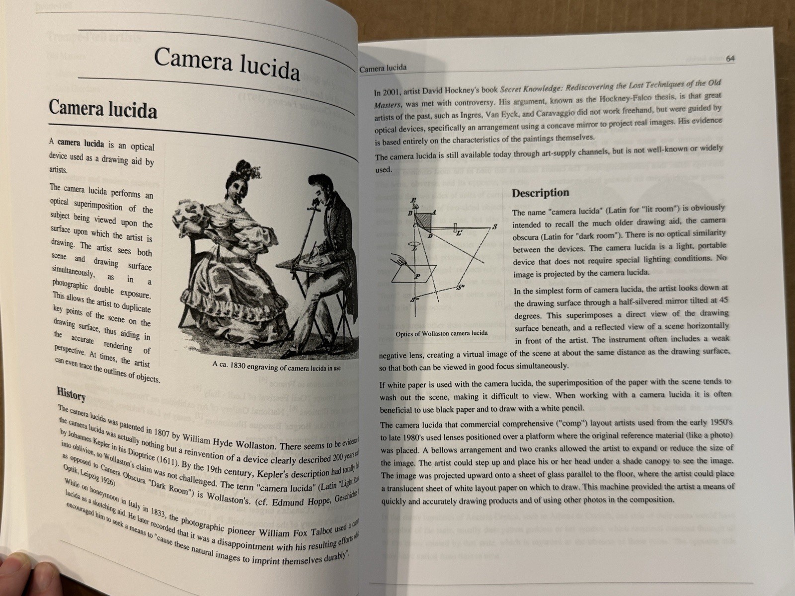 Artists Techniques, Including: En Plein Air, Photomontage, Camera Obscura, Etc.