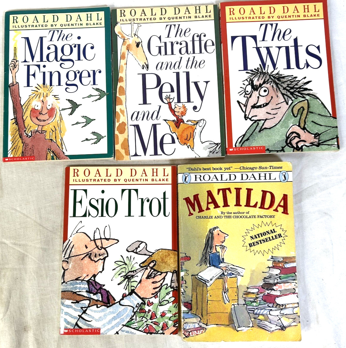 Matilda, The Twits,Esio Trot, Magic Finger, Giraffe and the Pelly By Roald Dahl
