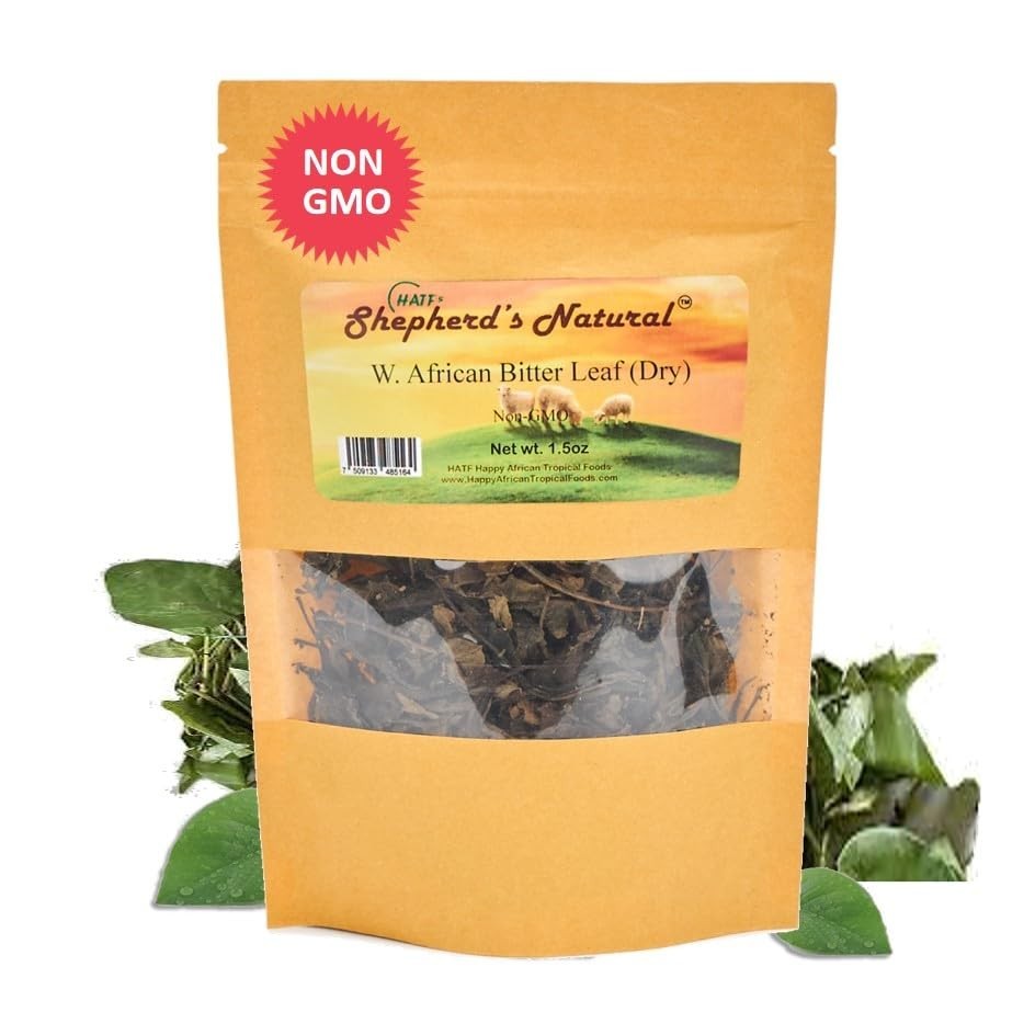HATF Bitter Leaf Dry – Sand-Free, Sun-Dried, 1.5 oz for Authentic Dishes