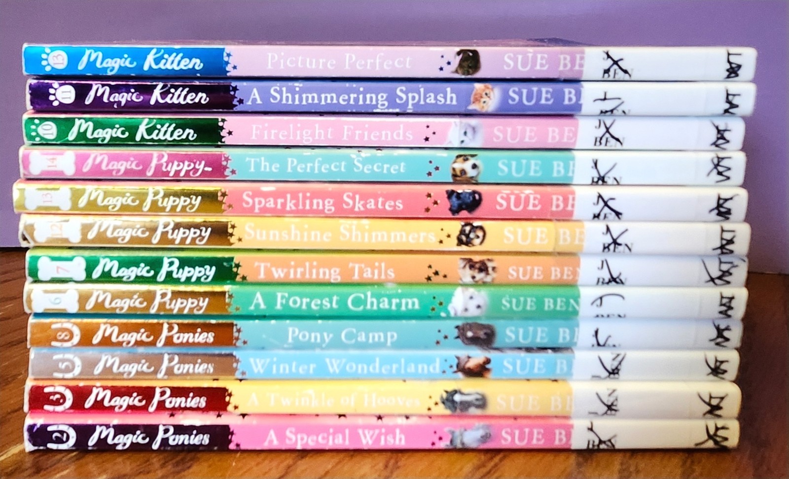 Lot of 12 Sue Bentley „Magic“ Series Books: Kitten, Puppy, Ponies – Paperbacks