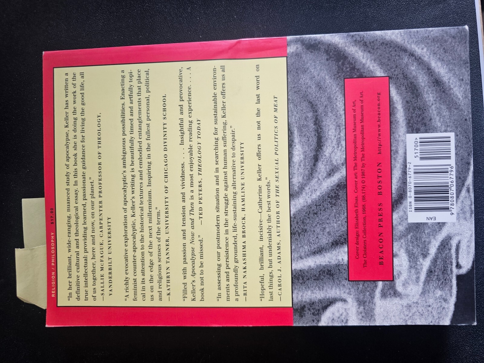 CATHERINE KELLER APOCALYPSE NOW AND THEN 1996 BEACON PRESS VERY GOOD SOFTCOVER