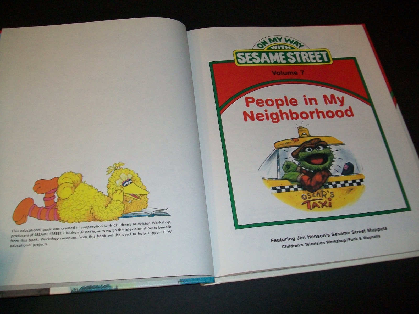 Vintage Sesame Street Books On My Way, Grover, Big Bird 1989 Lot of 6
