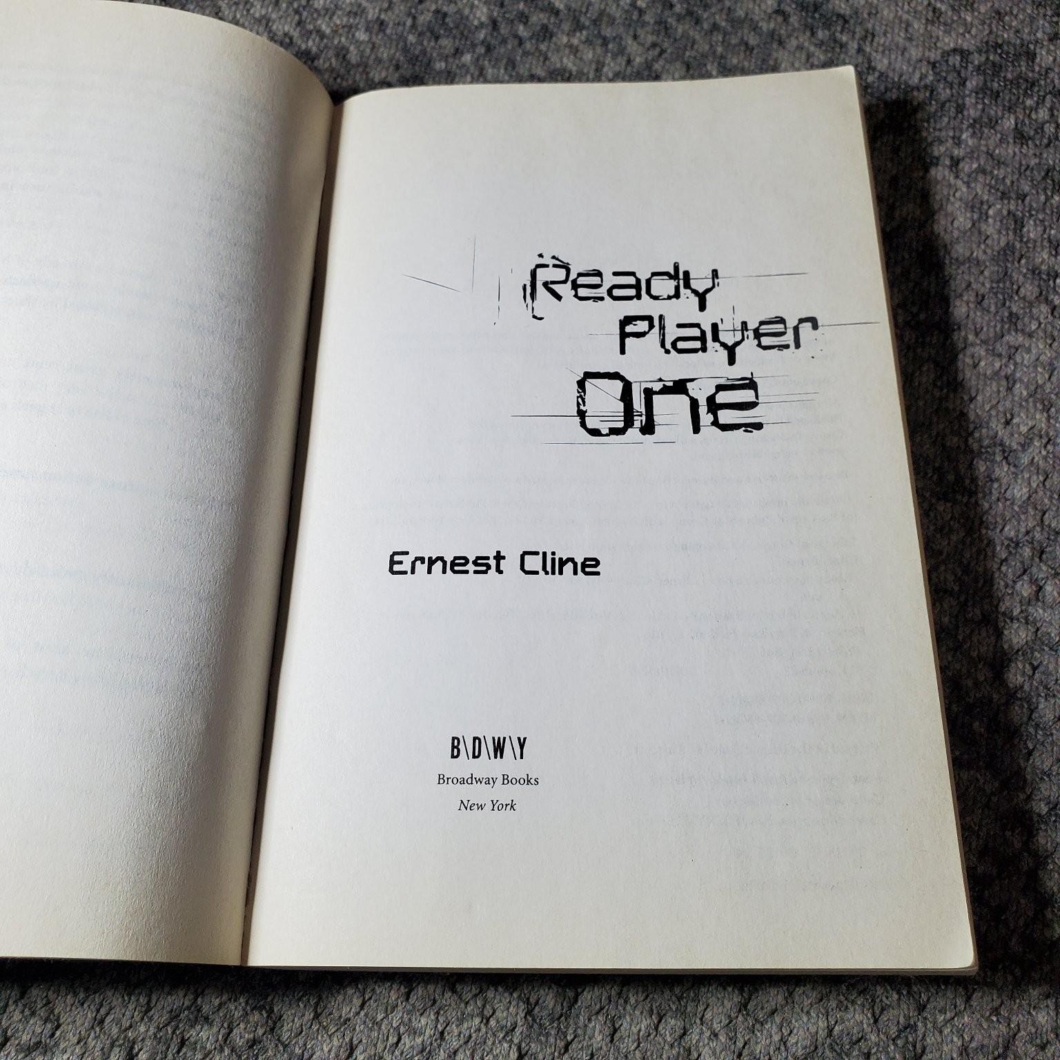 Ready Player One Ernest Cline 2011 Trade Paperback Edition Sci-Fi Broadway