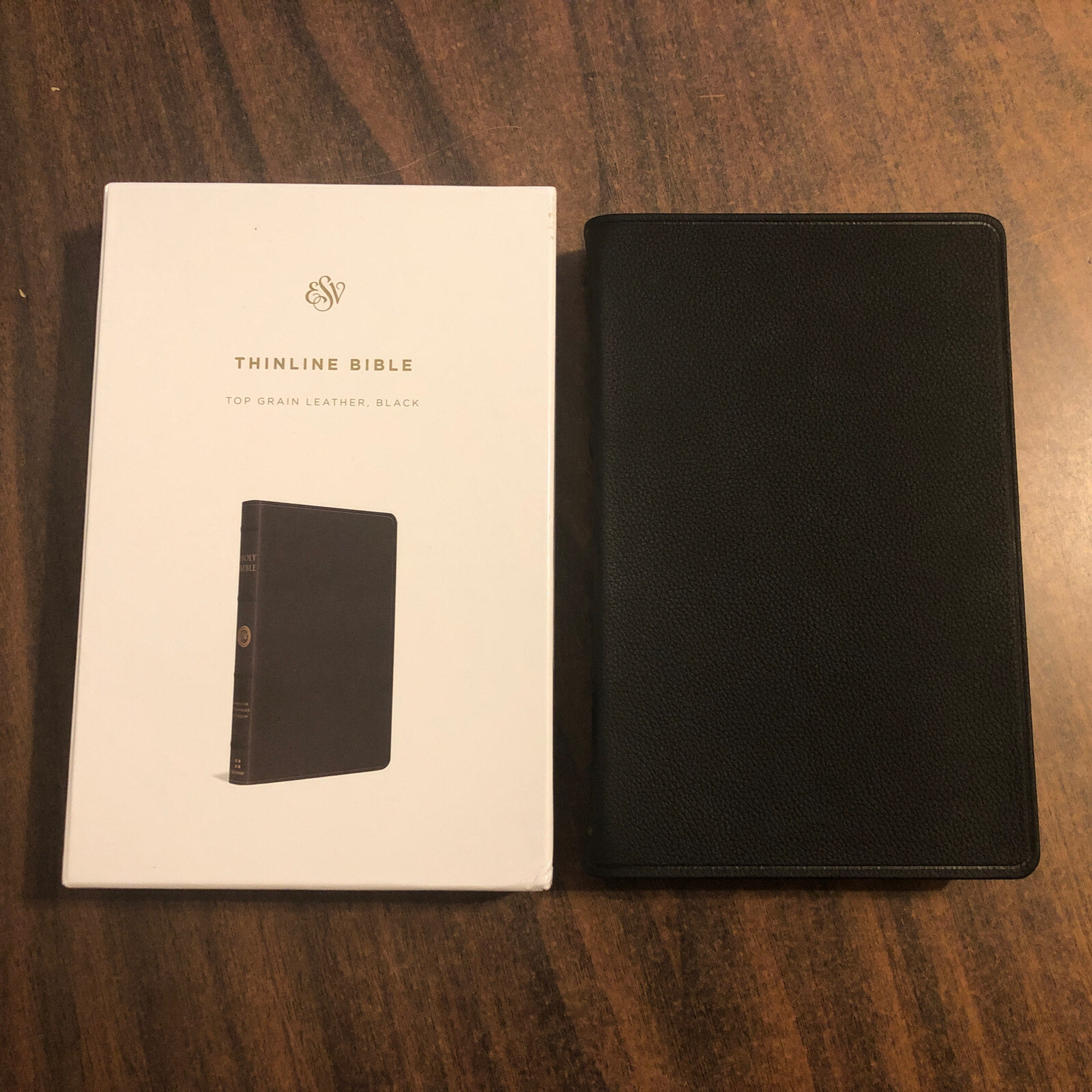 ESV Thinline Bible – $174.99 Retail – Black Top Grain Genuine Leather