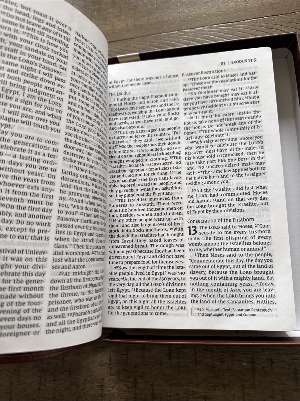 NIV Giant Print Thinline Bible Brown HC Genuine Buffalo Leather 124.99 Retail