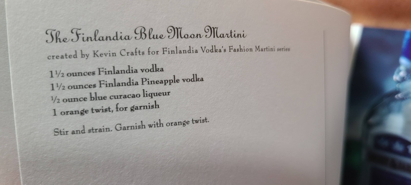 Martini Mixology Classic Cocktail Recipe Guide Liquor Bartender Photo Postcards