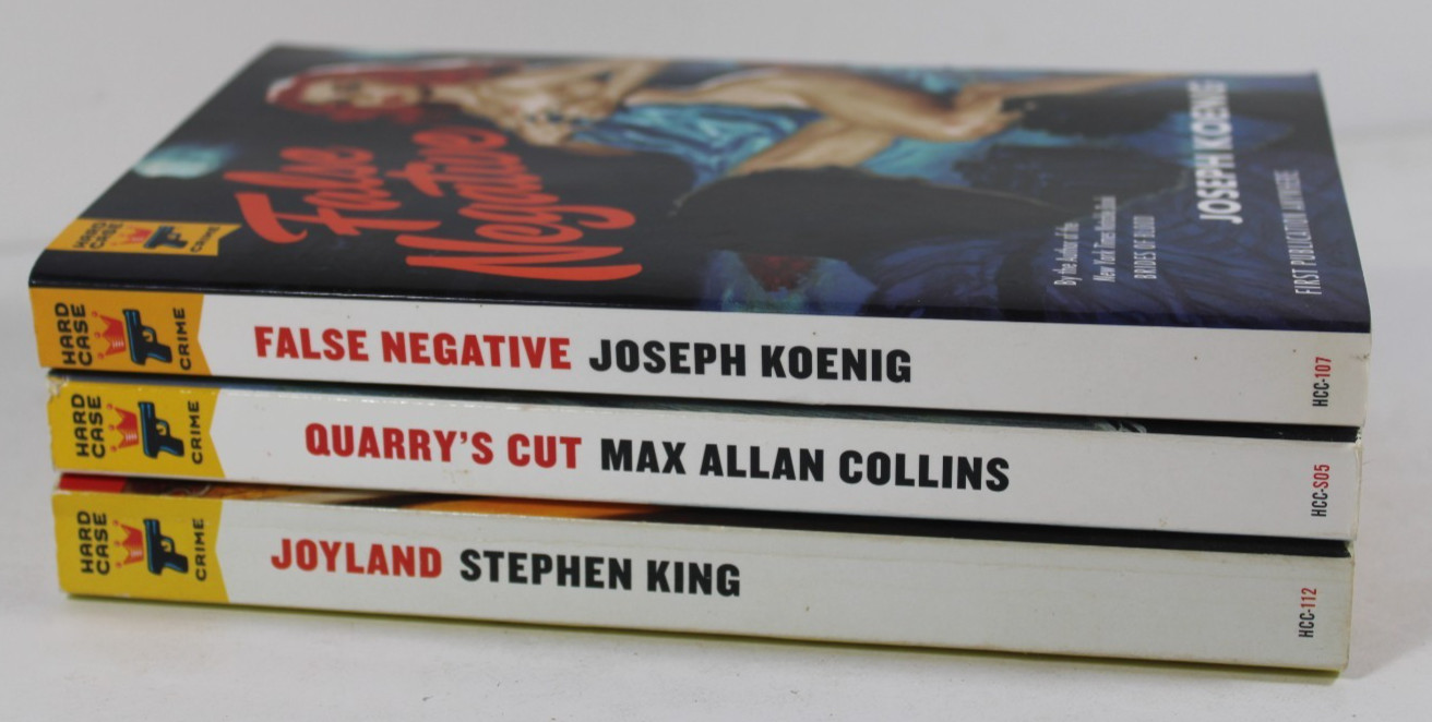Hard Case Crime lot of 3 – Joyland, False Negative, Quarry’s Cut – Paperbacks