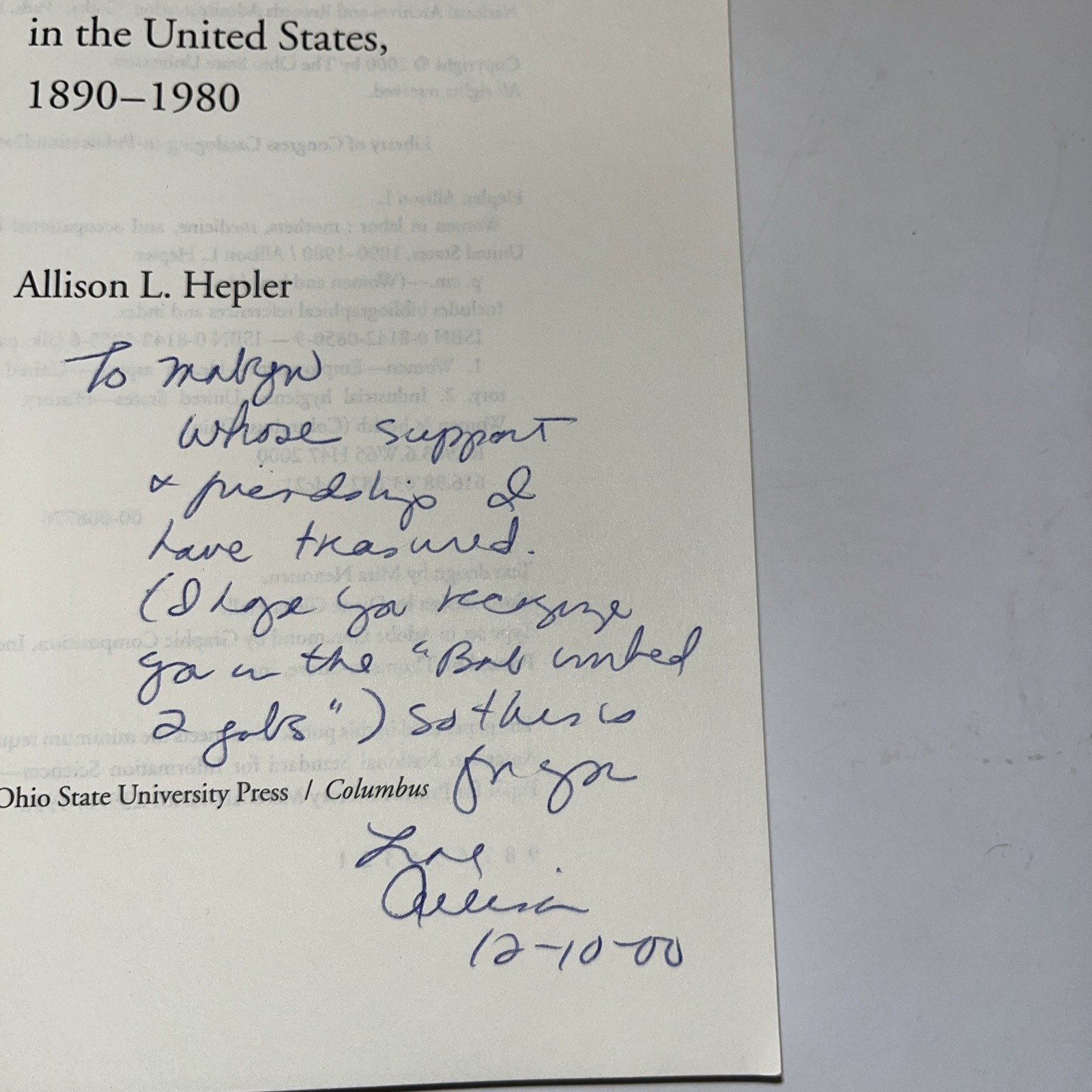 Women in Labor: Mothers, Medicine & Occupational Health in the U. S. Signed EUC