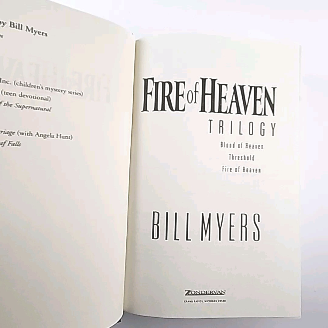Fire of Heaven Trilogy by Bill Myers FIRST EDITION Hardcover 2001 Book