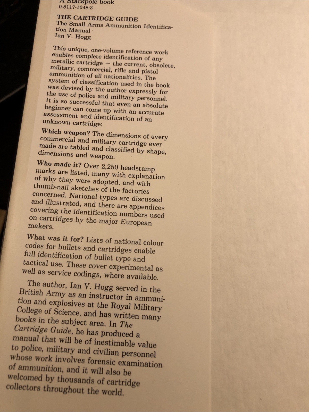 Cartridge Guide by Ian V. Hogg (1982, Hardcover)