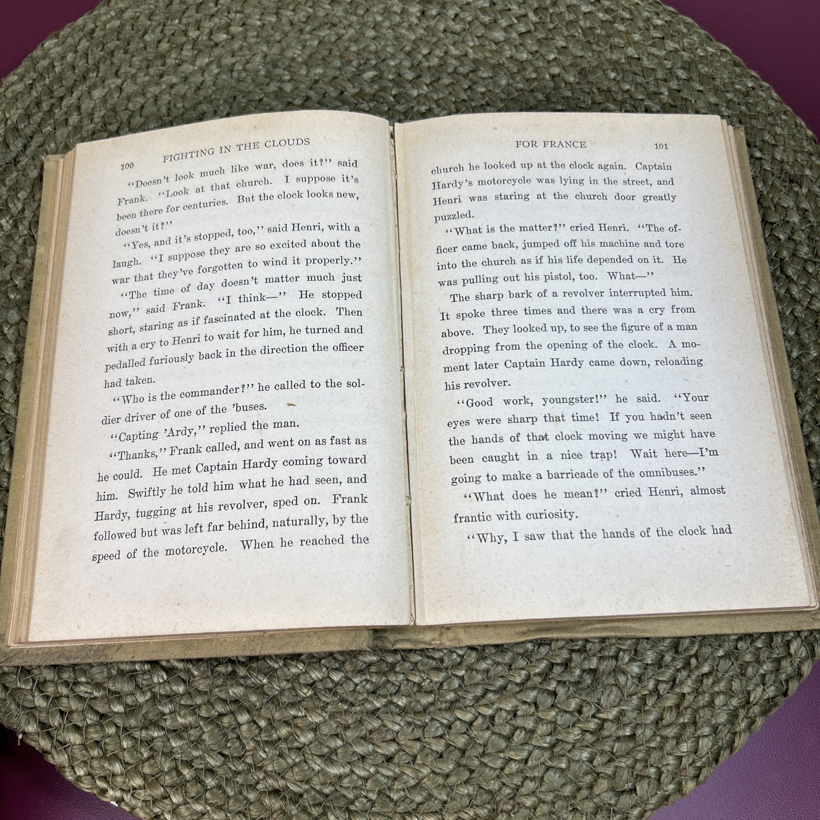 Antique 1915 Fighting in the Clouds For France Colonel James Fiske Book WW1