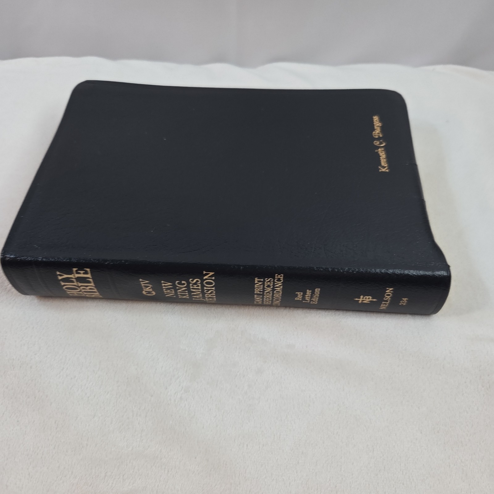 Holy Bible NKJV RLE Giant Print Thomas Nelson 334 Black Bonded Leather 1992