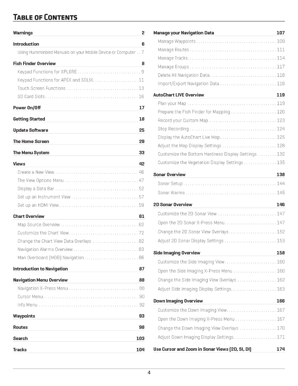 Humminbird Xplore Apex & Solix G3 Operators Manual Instructions -232 Pages