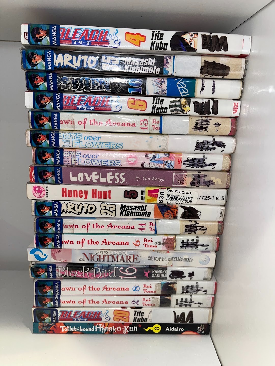Lot Of 24 Anime/ Manga Books! Various Titles Naruto, Bleach, Dawn of the Arcana