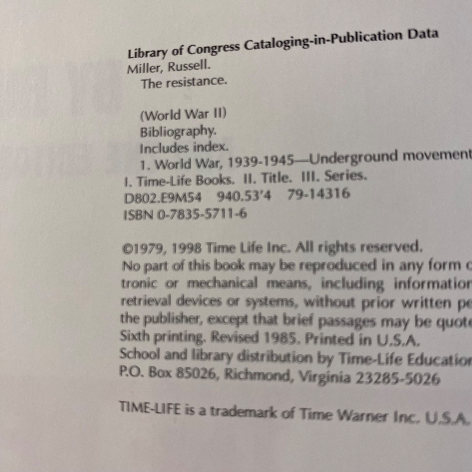 Time Life World War II Collector’s Edition Books