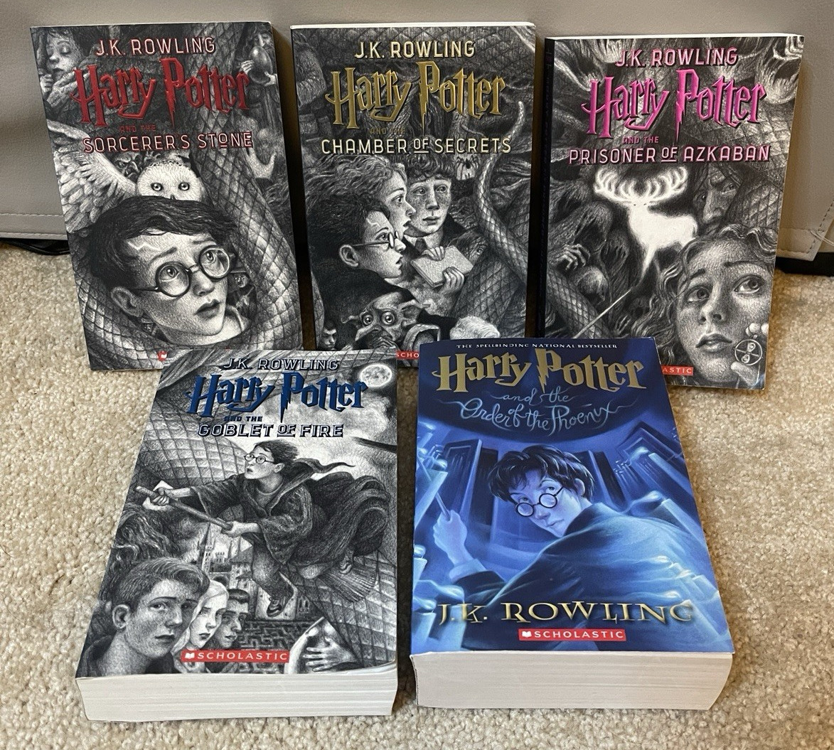 Harry Potter Special Edition Soft Back Book Set 1-4 & Regular Edition Book 5