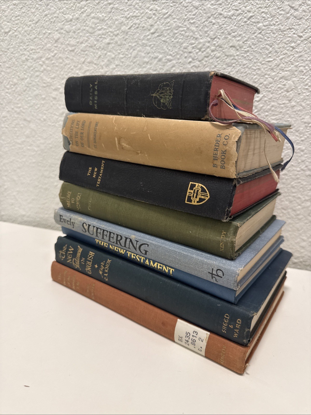 Vintage Catholic Theology & New Testament Book Lot 9 HC Missal Monastic Life