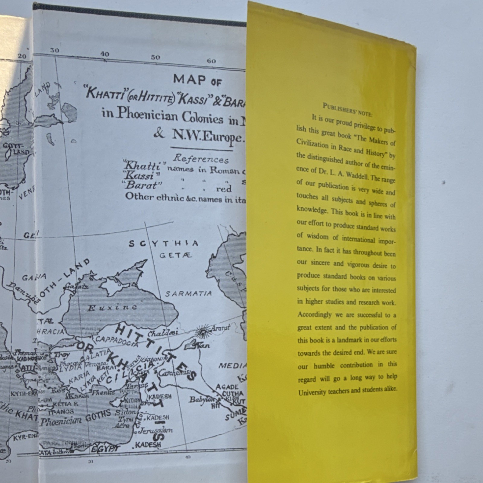 The Makers of Civilization in Race & History by L.A. Waddell, Hardcover, Omni C…