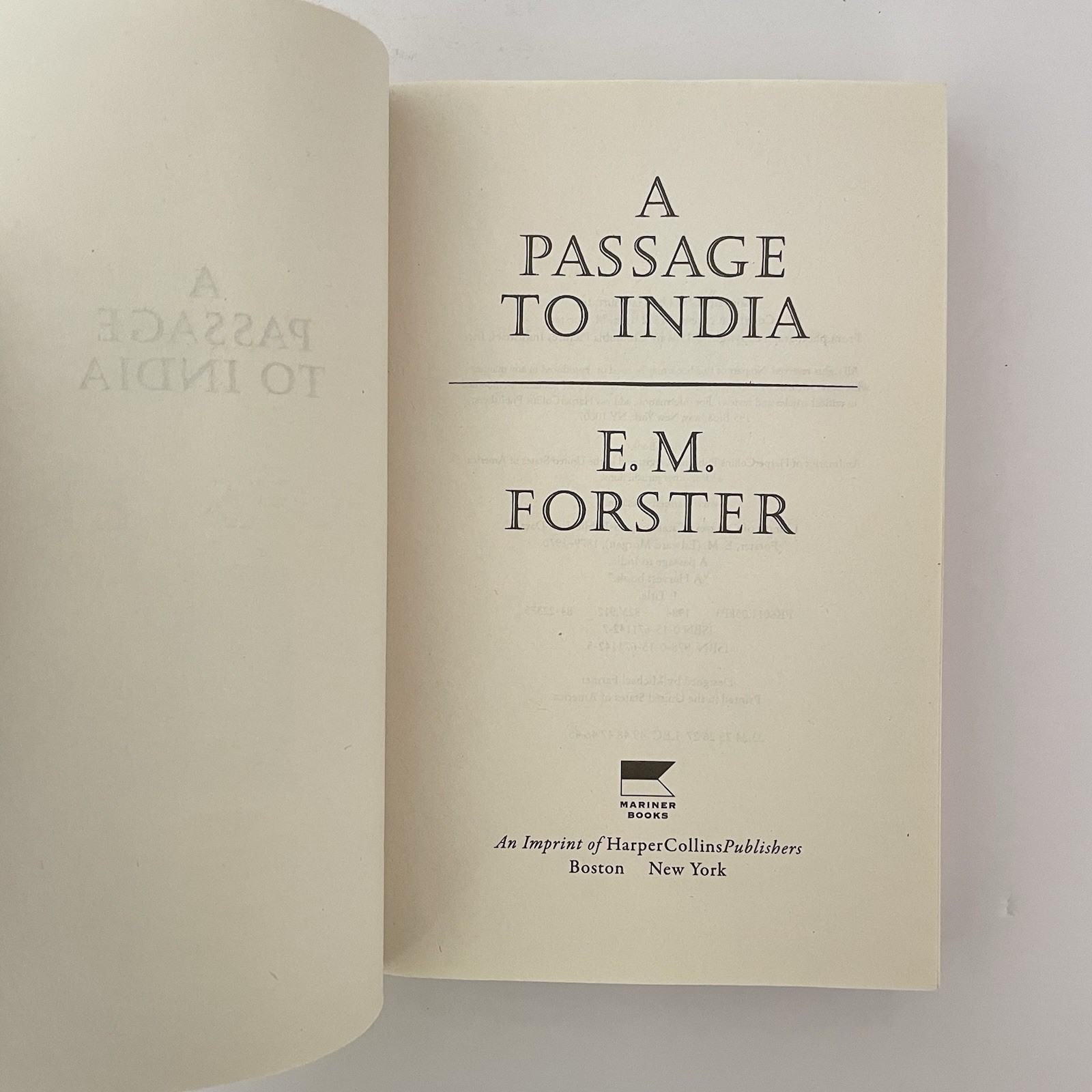 A Passage To India by E.M. Forster Softcover Book 75th Anniversary Edition
