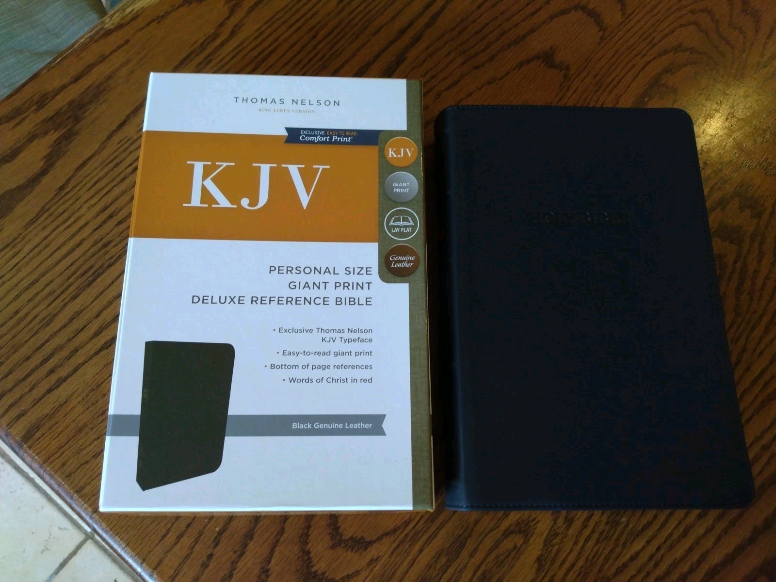 KJV Giant Print Personal Size Ref. Bible – $119.99 Retail -Black Genuine Leather
