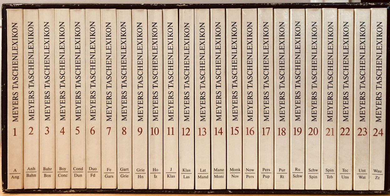 Meyer’s Comprehensive Pocket Encyclopedia, 24 pb 3rd ed. Taschenbuch Verlag 1990