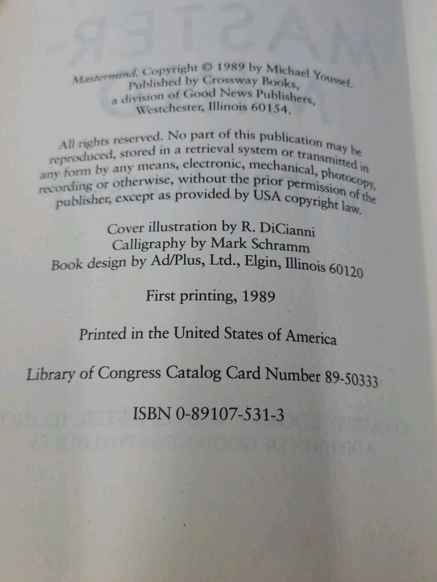 Master Mind Paperback Michael Youssef 1st Printing 1989