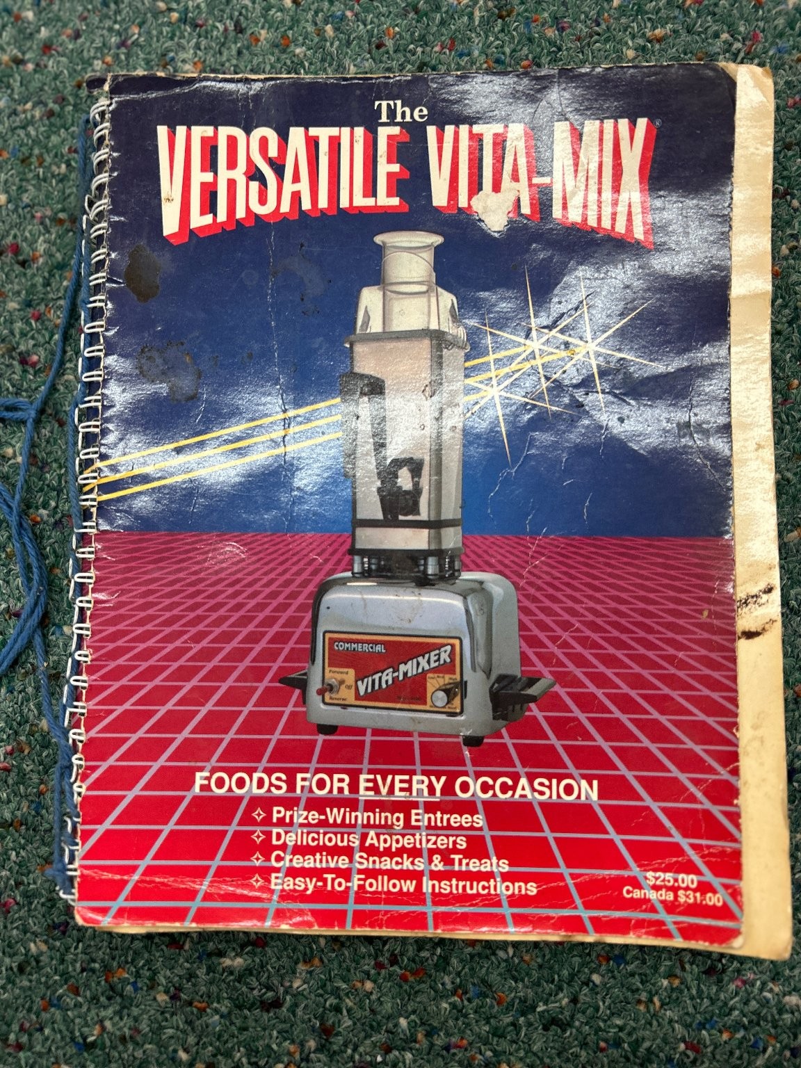 The Versatile Vita-Mix Vita-Mix Corp. 1991 Cookbook Spiral-Bound Recipes