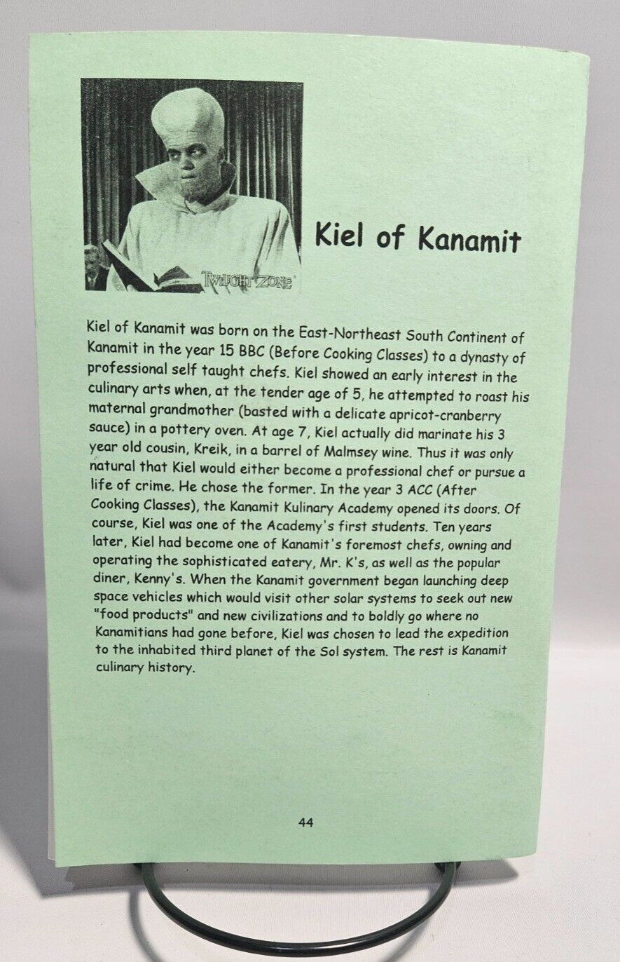 Kiel of Kanamit Cookbook Volume 3, Kanamit Kulinary Academy, 2010 1st Edition