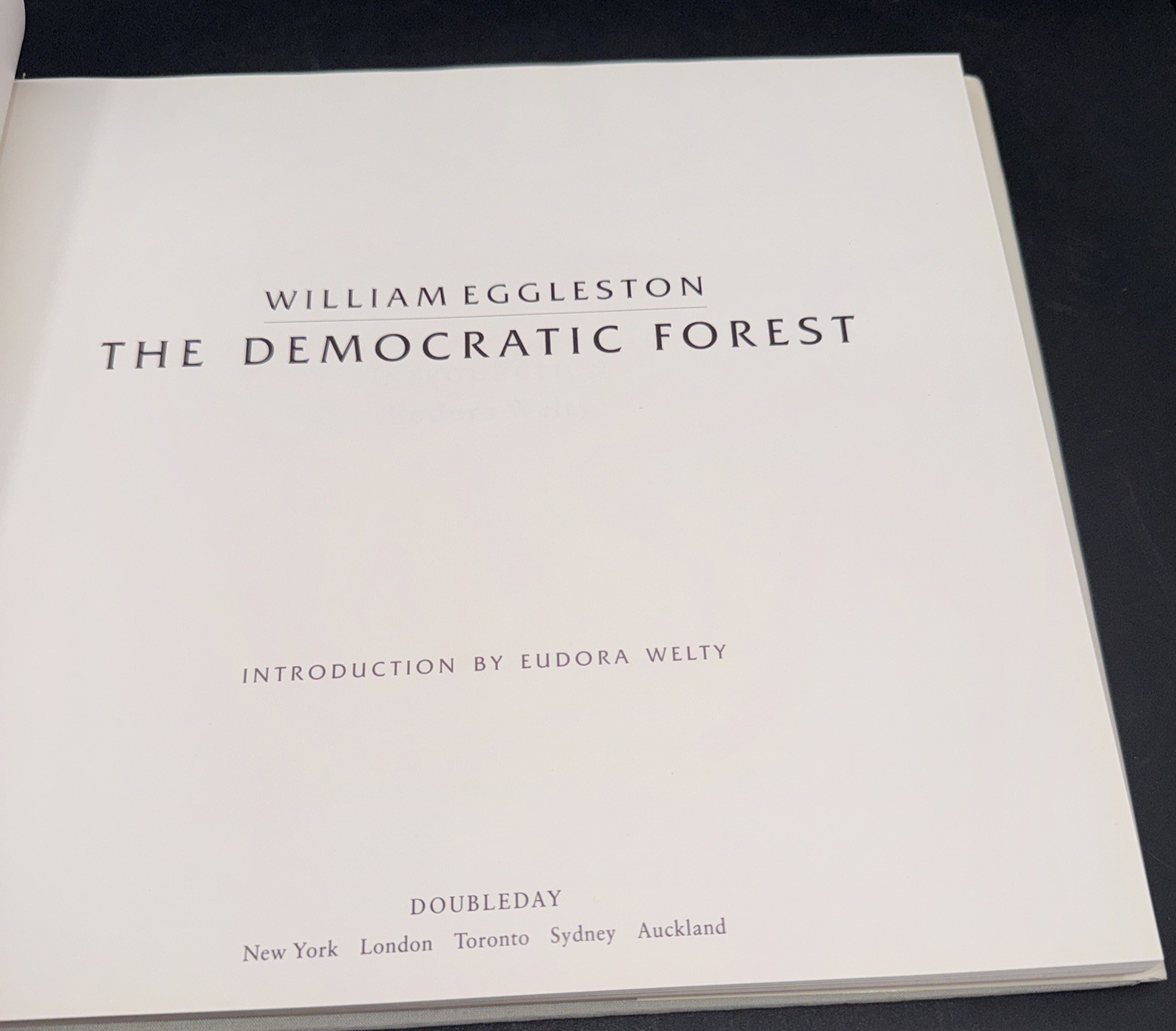 William Eggleston’s „The Democratic Forest“ (1st Ed. HC; intro by Eudora Welty)