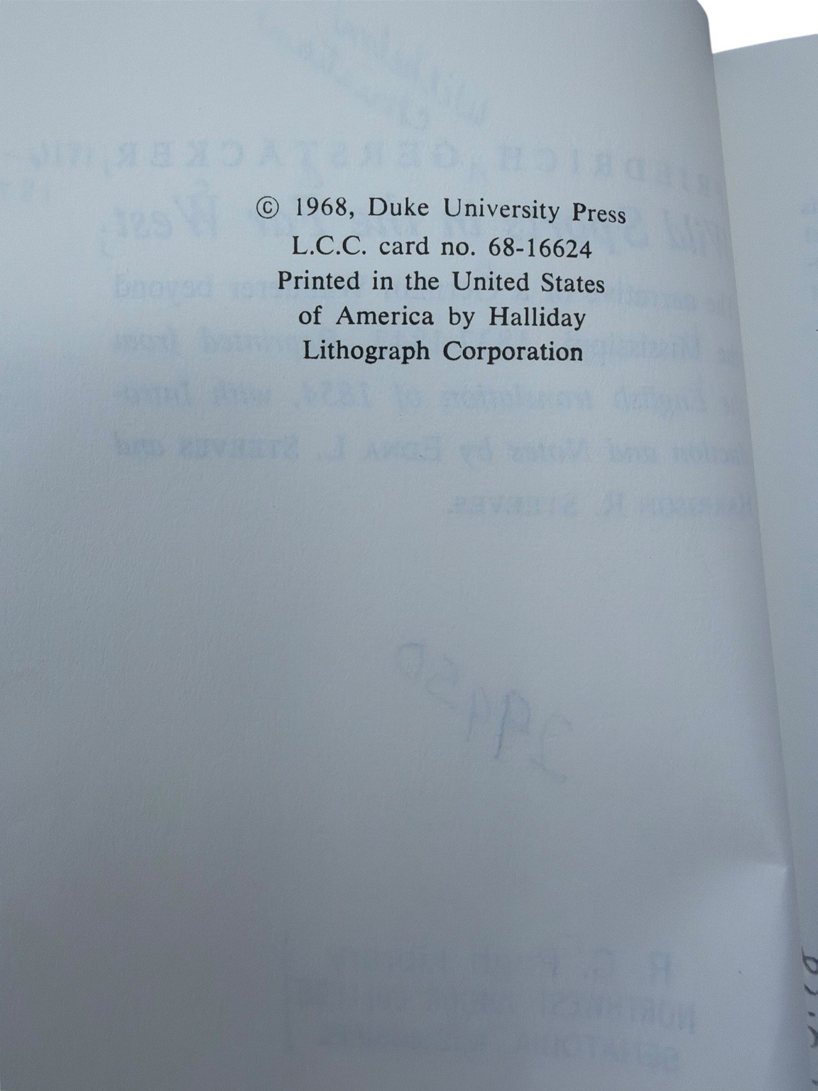 Wild Sports in the Far West Gerstäcker 1968 Hunting Travel Duke University Press