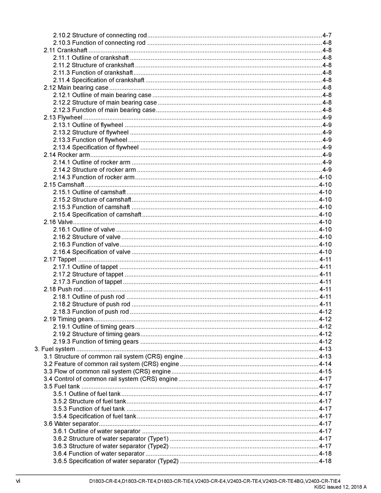 KUBOTA D1803-CR V2403-CR Diesel Engine Workshop Manual – SPIRAL BOUND – JACKET