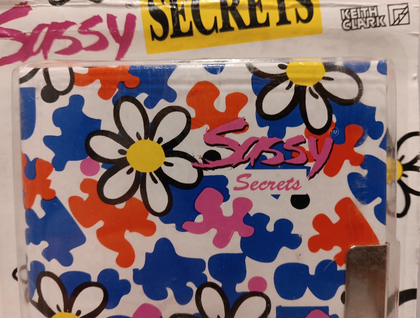 Vintage 1991 Keith Clark Sassy Secrets Diary New On Card 90s Floral Diary NOS