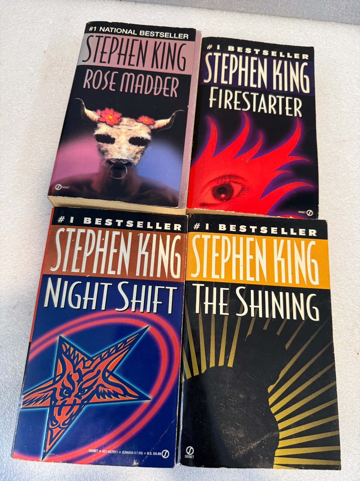 Stephen King Lot of 10 Paperback Books Dark Tower 1-2-3, Cujo & More