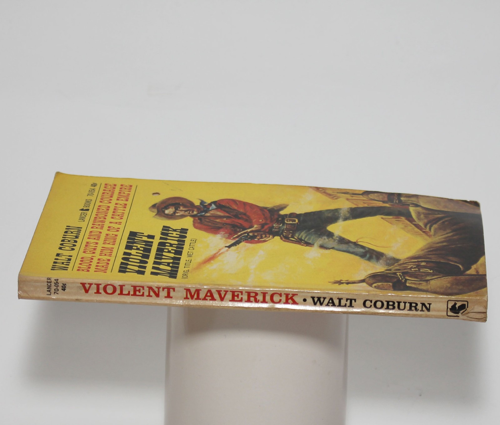 VIOLENT MAVERICK by Walt Coburn – Lancer 1963 Vintage Western Action Paperback
