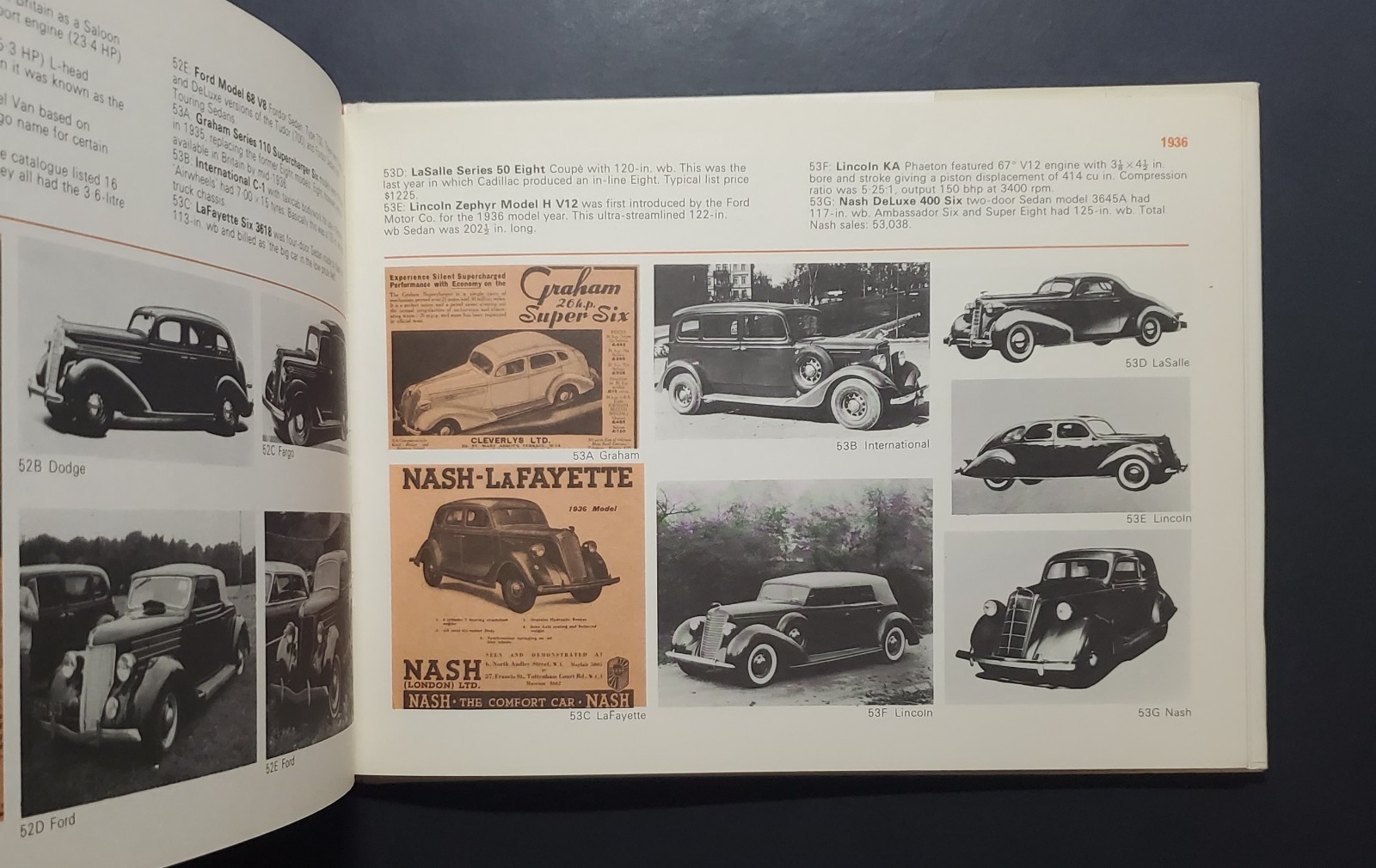 American Cars of the 1930’s Vintage Hardcover w/DJ (1971)