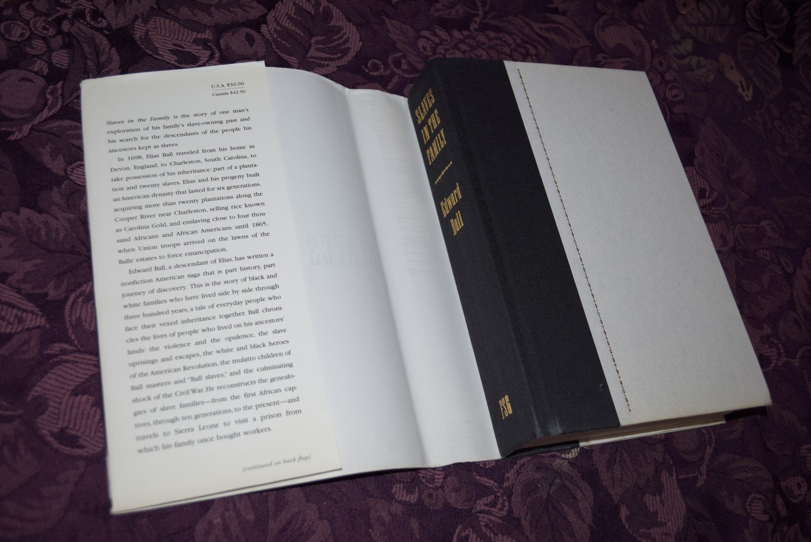 Slaves in the Family by Edward Ball 1998 Hardcover 1st Edition