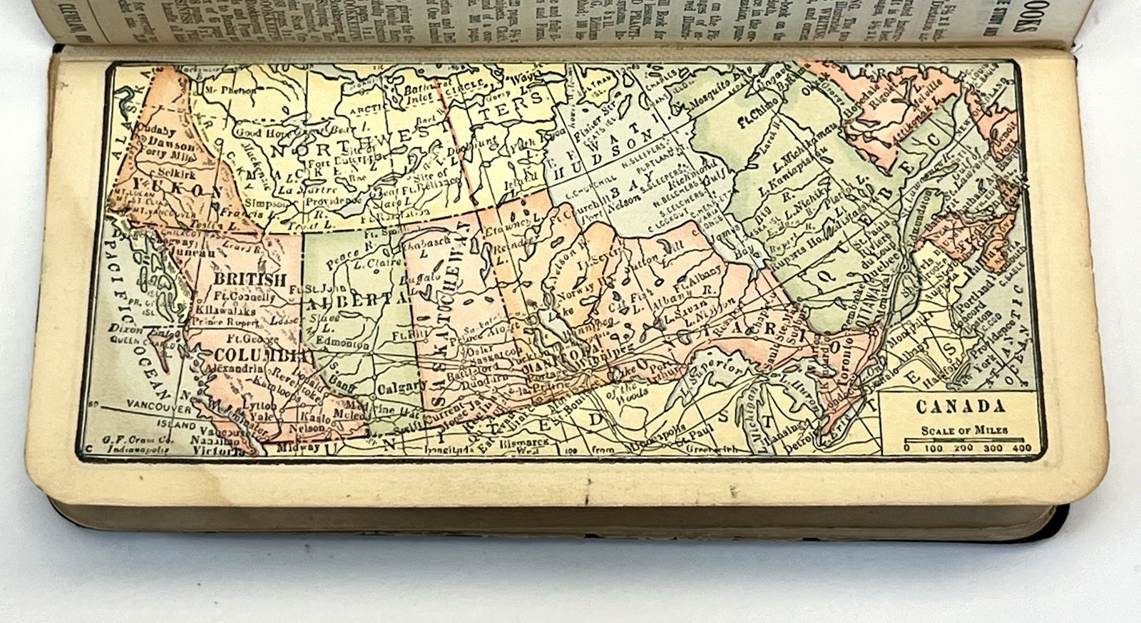 1914 Pocket Dictionary Grand Island Business College Nebraska w/Maps & More RARE
